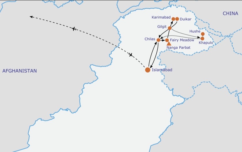 Nord Pakistan Karte Nanga Parbat Tour 220622
